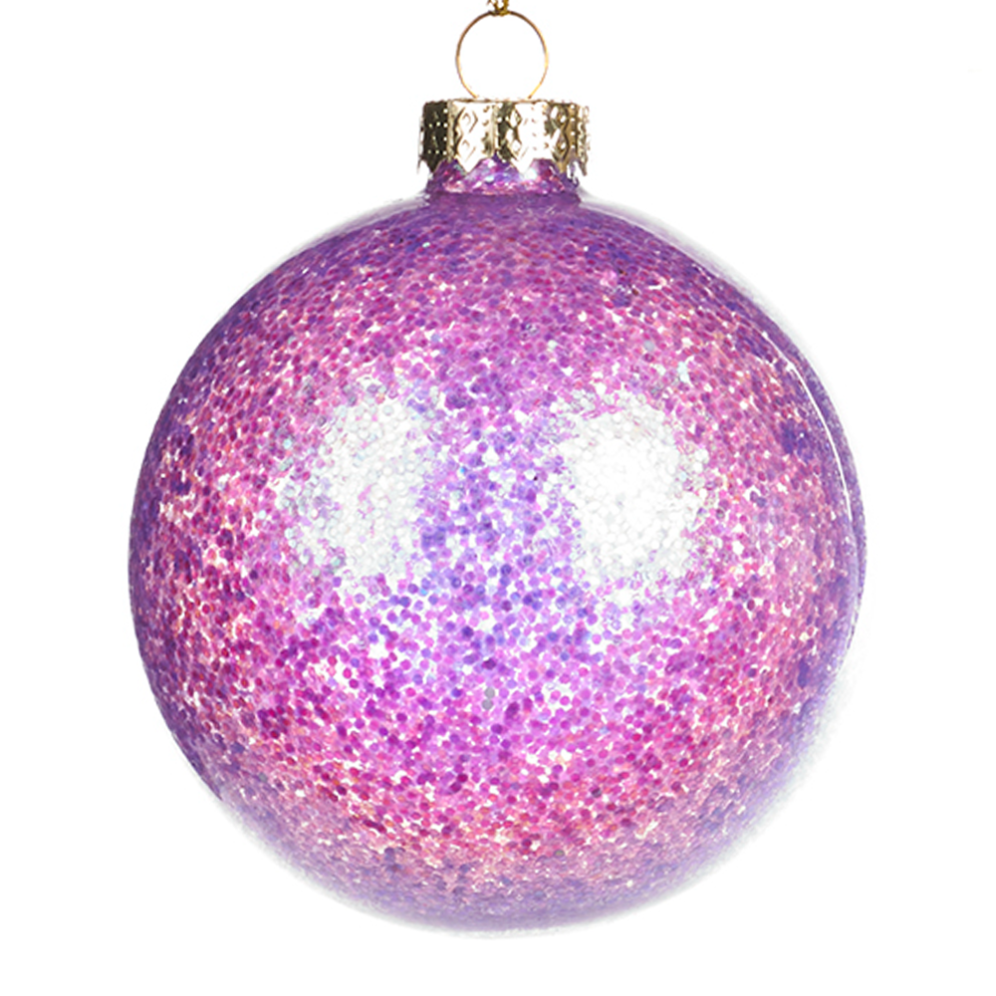 Goodwill kerstbal - Met iriserende glitters - 8 cm
