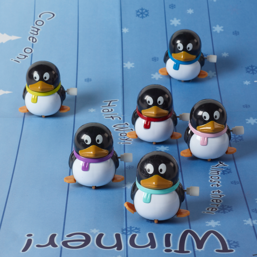 Christmas crackers - Racing pinguïn - Set van 6