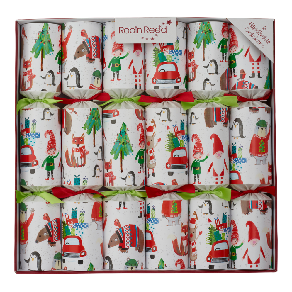 Christmas crackers - Racing Elf - Set van 6