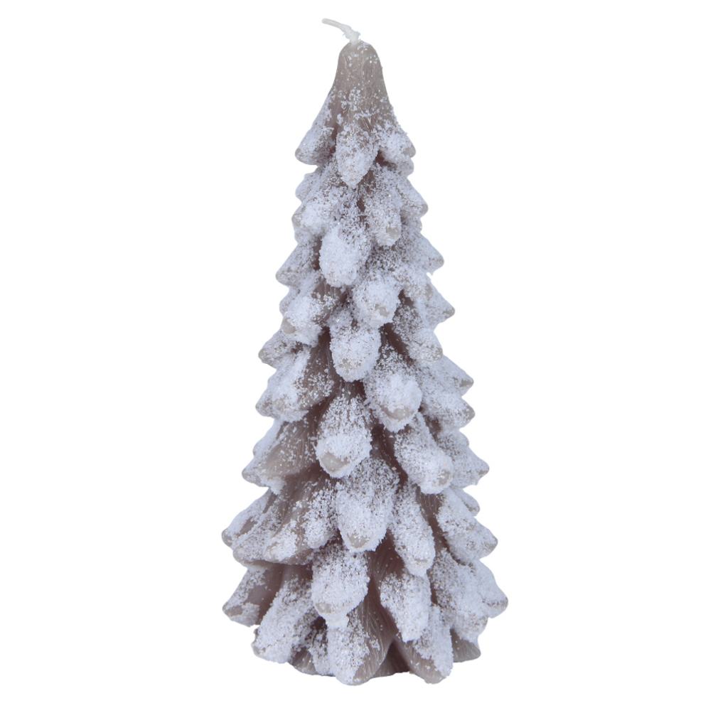 Kaars - Kerstboom - Lichtbruin - 20cm