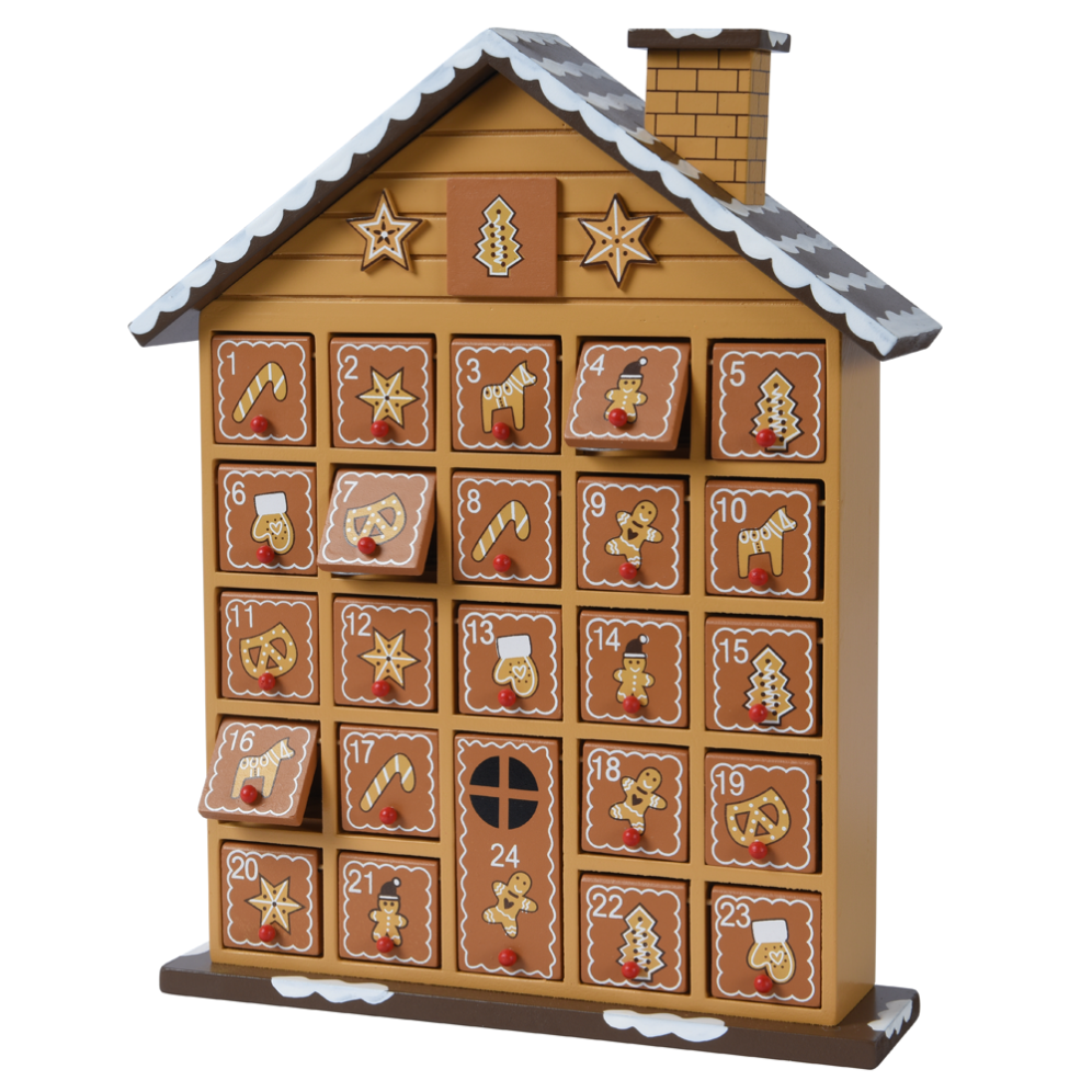 Houten adventskalender - Huis