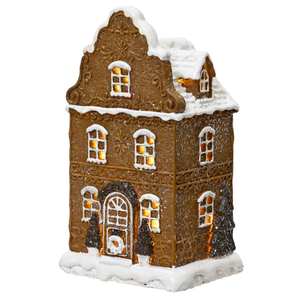 Decoris kersthuis - Gingerbread - Met LED