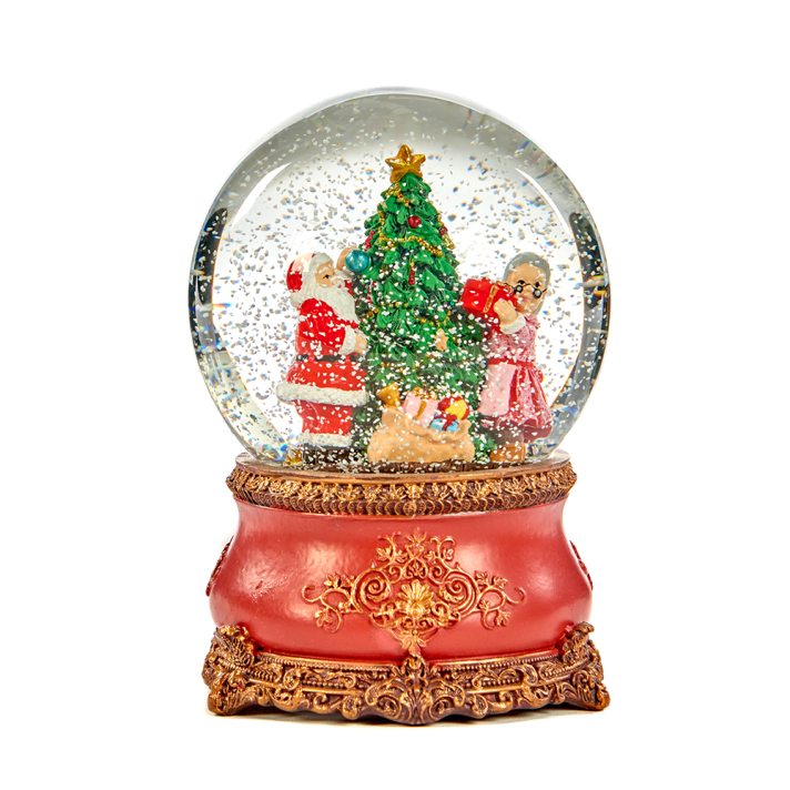 Zonder hoofd ophouden gegevens The Christmas Shop | Goodwill sneeuwbol - Met kerstman en kerstboom - Met  muziek - Rood