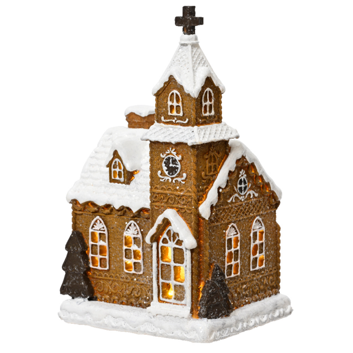 Decoris kersthuis - Gingerbread - Met LED