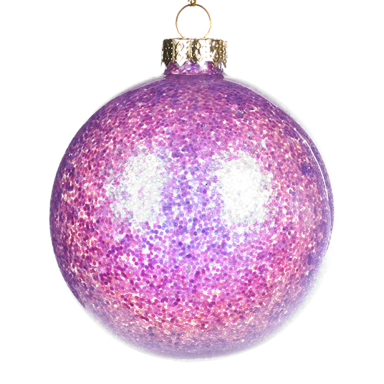 Goodwill kerstbal - Met iriserende glitters - 8 cm