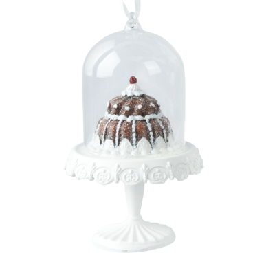 Decoris kerstornament - Taartplateau met cake