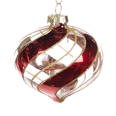 Goodwill kerstbal - Met swirl - 8cm