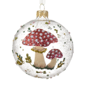 Decoris kerstbal - Met paddenstoel - 8cm