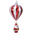 Decoris kerstornament - Luchtballon met kerstman